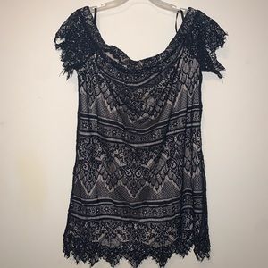 Black Lace Rue 21 Dress .
